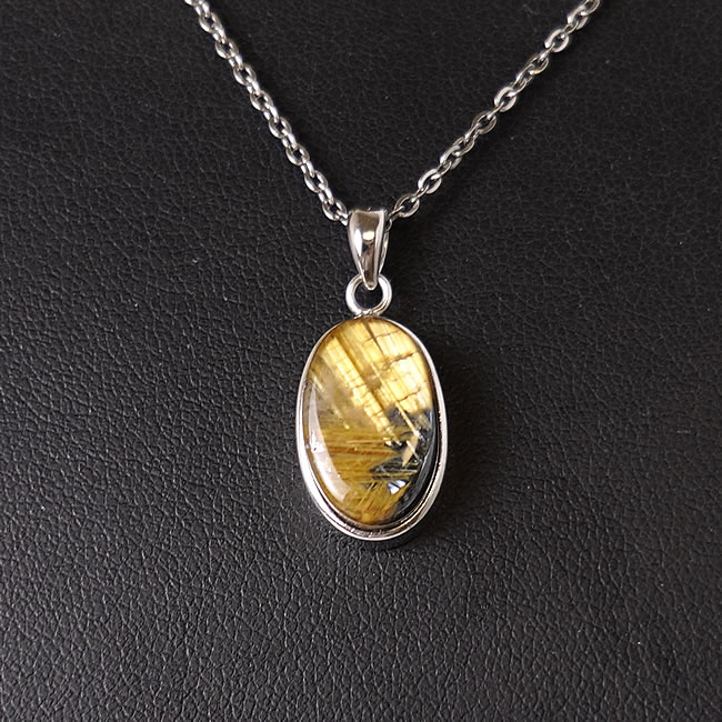 【一点物/最上級】ルチルクォーツSA タイチンルチル ペンダント ネックレス SV925 天然石 パワーストー..