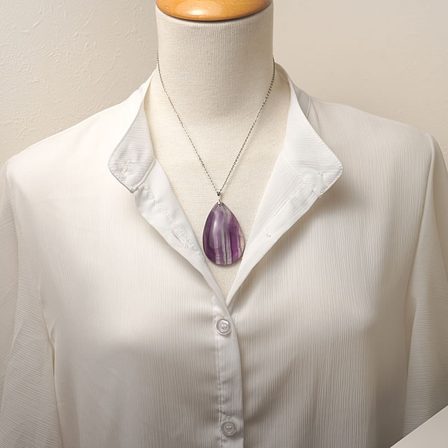 【一点物】フローライトAAAAA ペンダント ネックレス SV925 天然石 パワーストーン フルオライト 蛍石 レインボーフローライト バイカラー