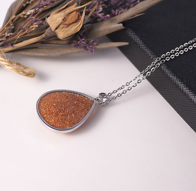 【一点物】サンストーンAAAAA タンザニア産 ペンダント ネックレス SV925 天然石 パワーストーン オレンジサンストーン