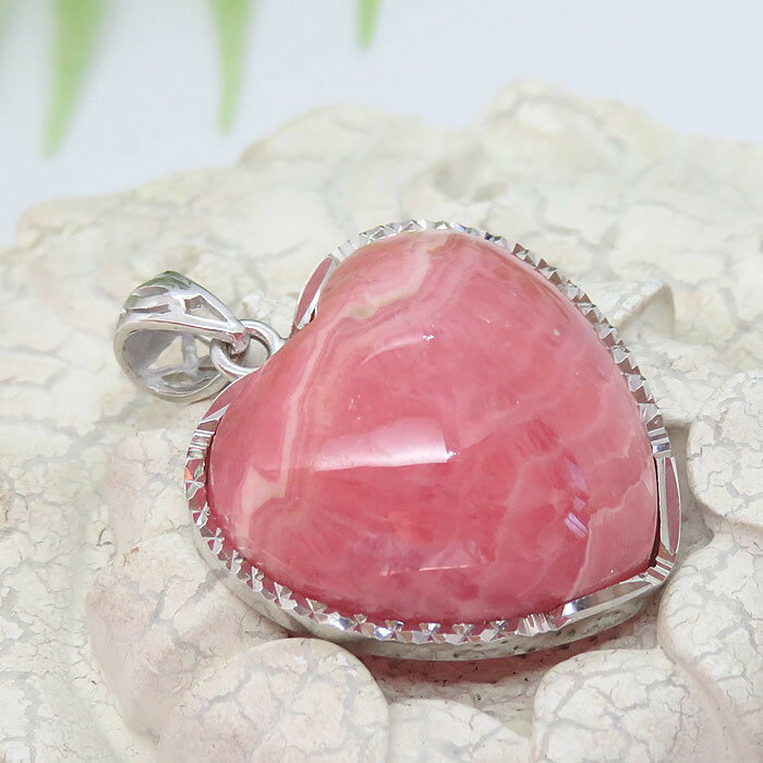 Ma Lina stone jewelryの【一点物/高品質】インカローズ ペンダント ロードクロサイト ネックレス 天然石 パワーストーン 恋愛運 愛情運 お守り レディース ギフトラッピング無料｜アングル2