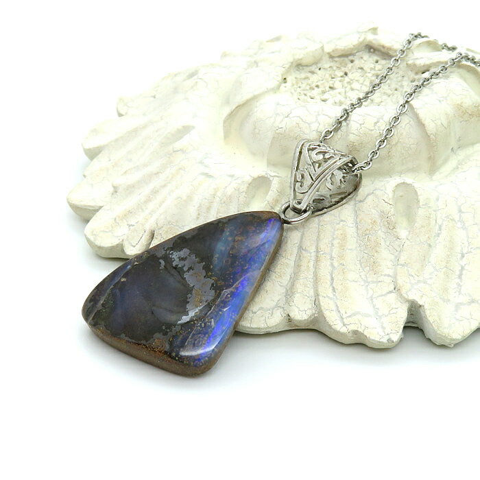 【一点物・レア】 オパール ボルダーオパール オーストラリア産 ペンダント ネックレス 天然石 パワー..