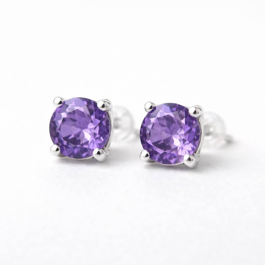 乐天商城 - 【宝石質】アメジスト ピアス SV925 天然石 パワーストーン アクセサリー 紫水晶 2月の誕生石