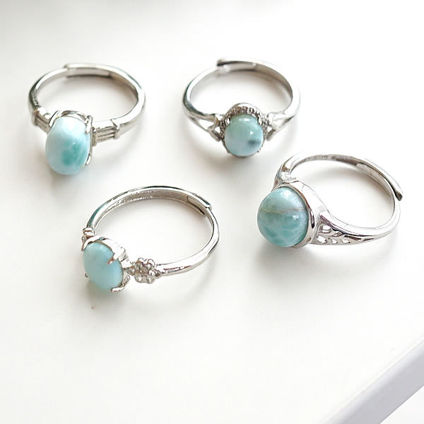 【ランダム発送/伸縮式フリーサイズ】ラリマー フリーサイズ リング 指輪 フリーサイズ 天然石 パワーストーン アクセサリー ジュエリー レディース メンズ ブ...