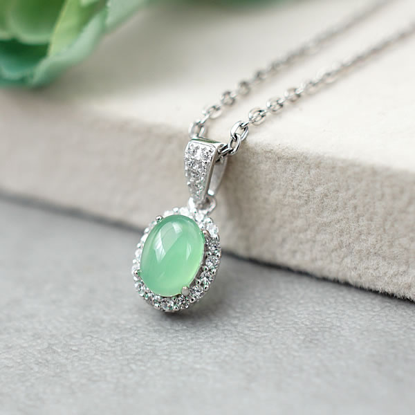 【宝石質】クリソプレーズSA ペンダント ネックレス 天然石 パワーストーン クリソプレイズ 緑玉髄 翠..