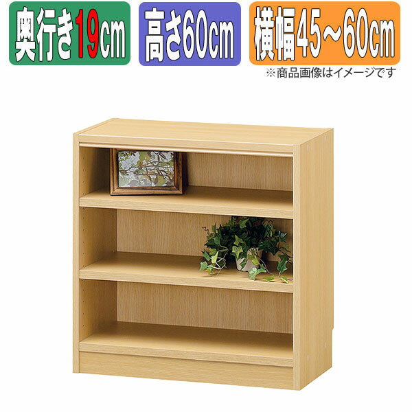 Rakuten - サイズオーダーラック 幅1cm単位 日本製 タナリオ 【奥行浅型19cm】×【高さ60cm】×【横幅45〜60cm】 本棚 オーダー 別注 特注 整理棚 ラック シェルフ Tanalio TNL オーダーサイズ オーダーメイド