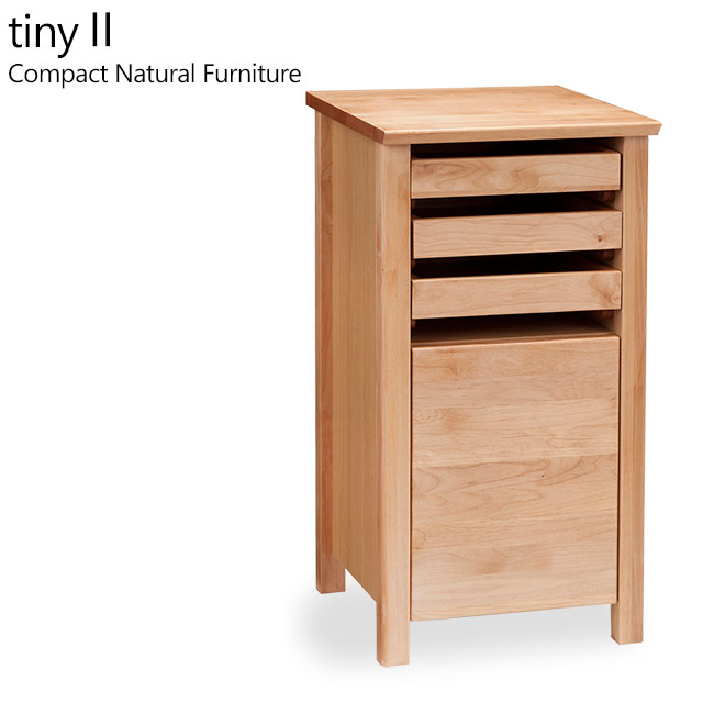 サイドデスク 高さ72cm デスクキャビネット タイニー2 トレーキャビネット380 北欧 ナチュラル コンパ..