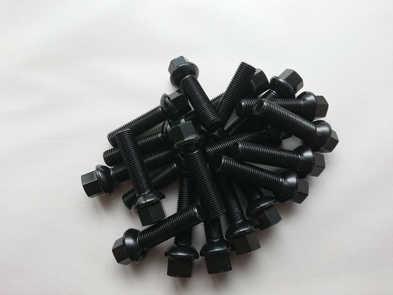 Rakuten - ブラックボルト　12R　M14x1．5 首下45mm 　20本Lorinser／Carlsson／OZ