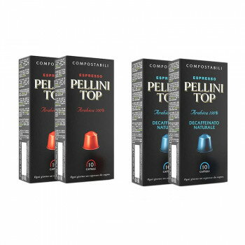 Pellini(ペリーニ) エスプレッソカプセル トップ＆デカフェ 各2箱セット