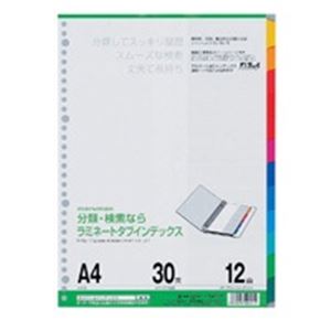 ■サイズ・色違い・関連商品関連商品の検索結果一覧はこちら■商品内容【ご注意事項】・この商品は下記内容×10セットでお届けします。■商品スペックA4ルーズリーフに好適なインデックス●インデックス●規格：A4-S●穴数：30穴（2・4兼用）●仕様：12色12山●1パック入数：1組●紙製■送料・配送についての注意事項●本商品の出荷目安は【1 - 5営業日　※土日・祝除く】となります。●お取り寄せ商品のため、稀にご注文入れ違い等により欠品・遅延となる場合がございます。●本商品は仕入元より配送となるため、沖縄・離島への配送はできません。[ LT4012 ]