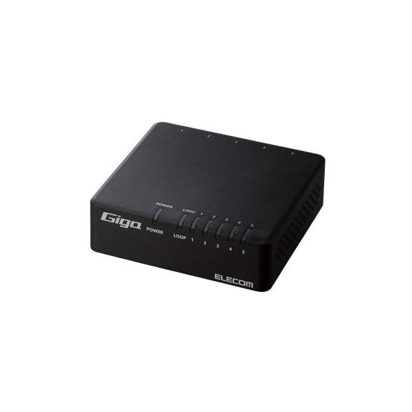 エレコム Giga対応5ポートスイッチ（プラ筐体／ACアダプター） EHC-G05PA4-B 送料無料