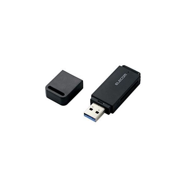 (まとめ)エレコム USB3.0対応メモリカードリーダ(スティックタイプ) MR3-D011BK【×3セット】 送料無料