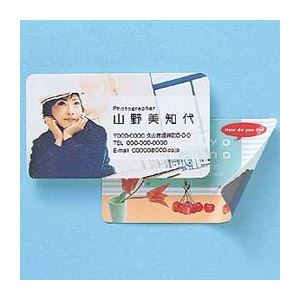 （まとめ）サンワサプライ インクジェットフォト光沢名刺カード・角丸 JP-MCMARUGK【×5セット】 送料無料