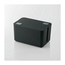 (まとめ)エレコム ケーブルボックス(4個口) EKC-BOX002BK【×2セット】 送料無料