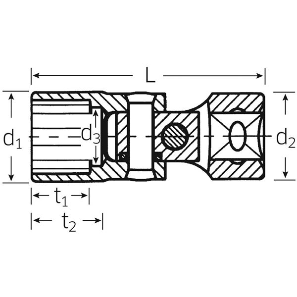 STAHLWILLE（スタビレー） 47A-1／2 （3／8SQ）ユニフレックスソケット （02440032） 2