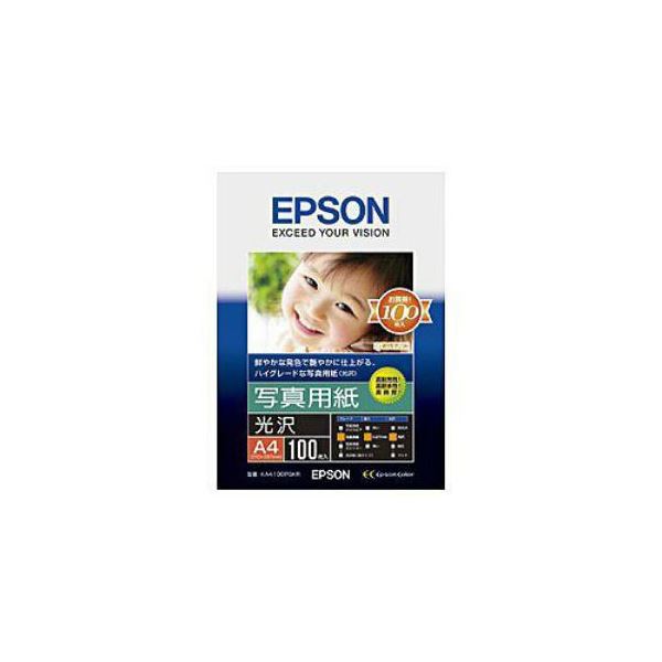 EPSON 純正A4 写真用紙（光沢・100枚） KA4100PSKR 1