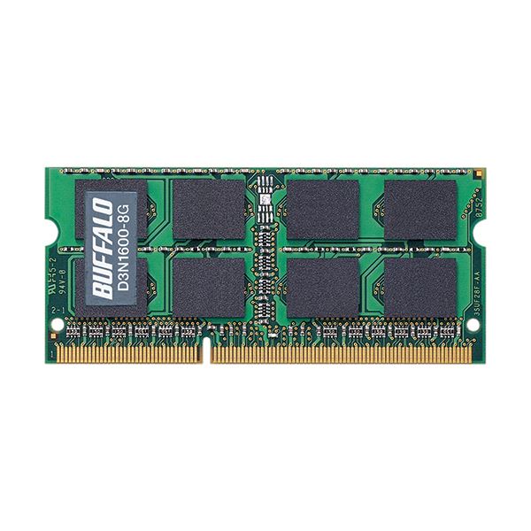 バッファロー PC3-12800DDR3 1600MHz 204Pin SDRAM S.O.DIMM 8GB D3N1600-8G 1枚