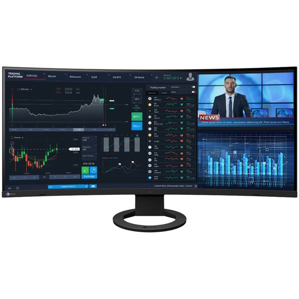 EIZO 95.3cm 37.5^J[tj^[ FlexScan EV3895 ubN EV3895-BK 