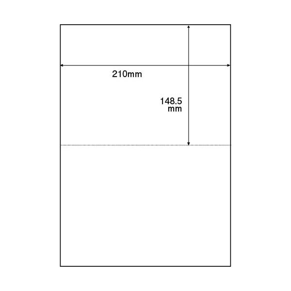 （まとめ）TANOSEE 領収書用紙 A4 2面1箱(500枚) 【×5セット】 送料無料