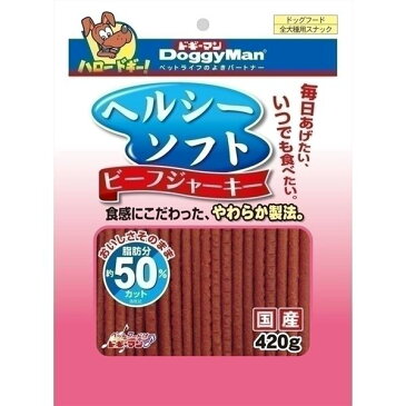 〔まとめ〕 ドッグフード ペットフード ドギーマン ヘルシーソフト ビーフジャーキー 420g 24セット 日本製 ペット用品