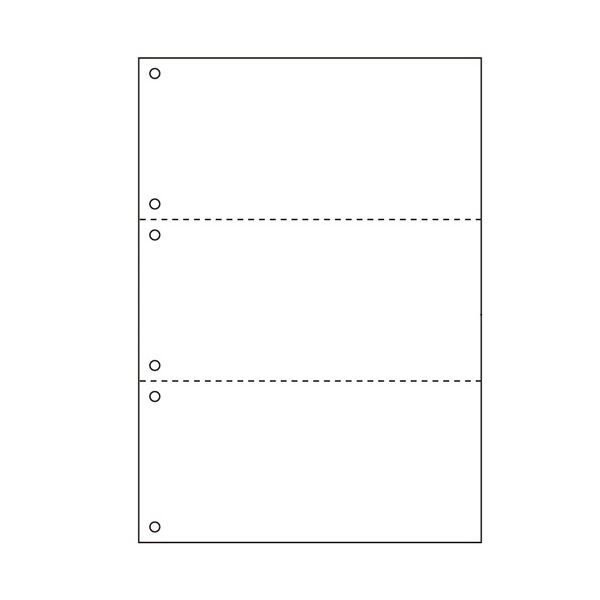 （まとめ）ヒサゴ マルチプリンタ帳票 撥水紙 A4 白紙 3面 6穴 BPW2005 1冊（50枚） 【×3セット】 送料無料