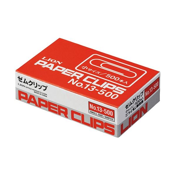 (まとめ) ライオン事務器 ゼムクリップ 小 23mm No.13-500 1箱(500本) 【×30セット】 送料無料