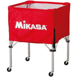 MIKASA（ミカサ）器具 ボールカゴ 箱型・中（フレーム・幕体・キャリーケース3点セット） レッド 【BCSPS】 送料無料