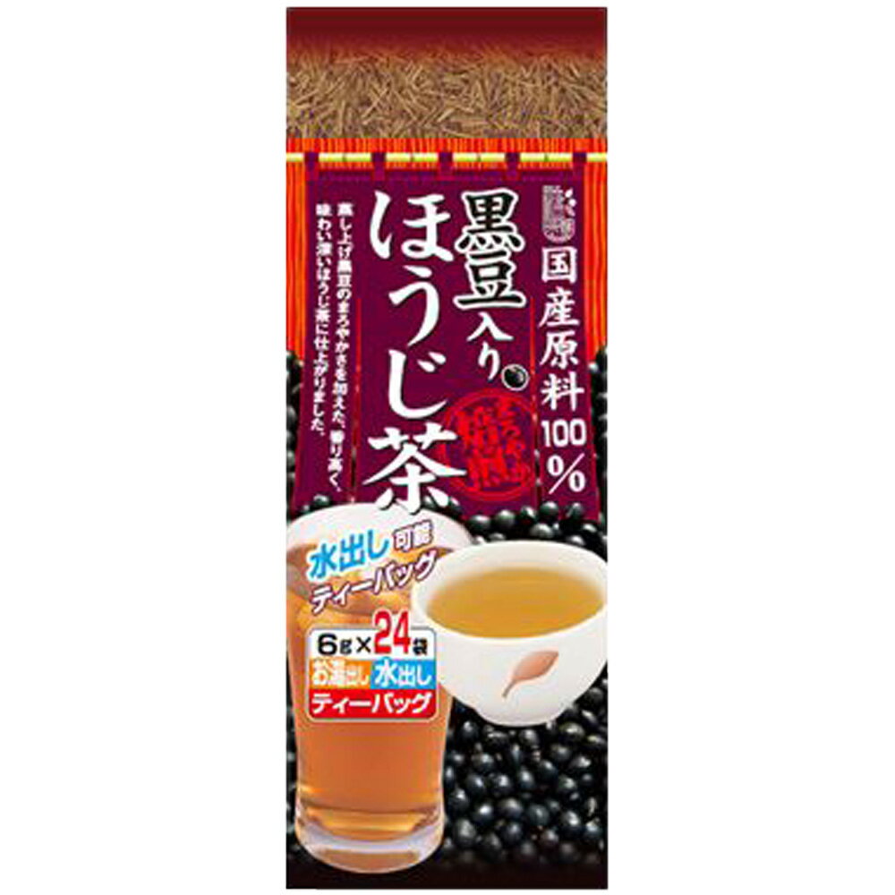 楽天MALTTO【ポイントUP】【まとめ】 健茶館　国内産黒豆入りほうじ茶24P （ケース入数：100）