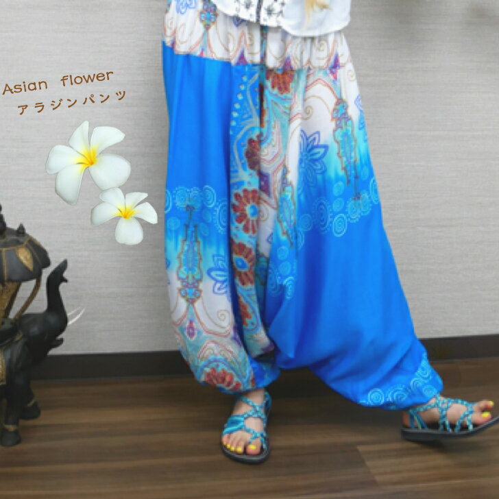 Asian flower pants サルエルパンツ アラジ