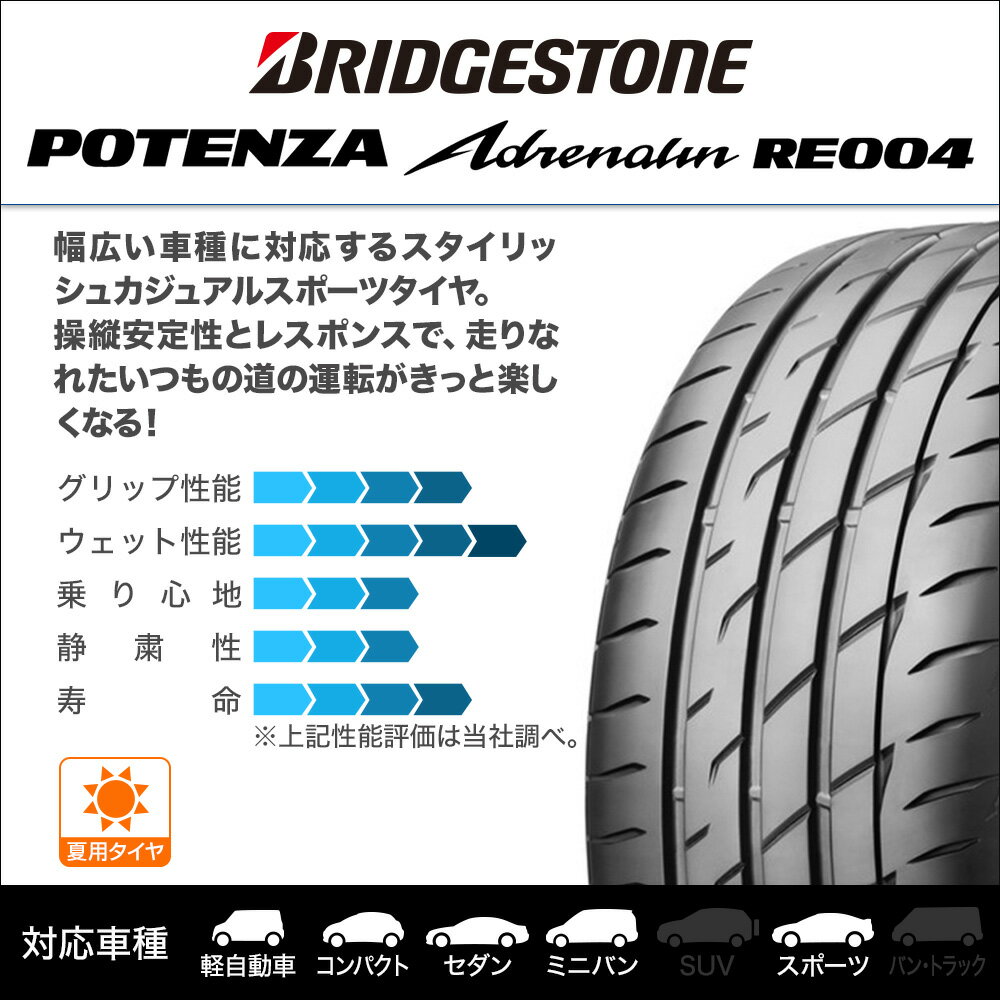 [8/19〜22]割引クーポン配布新品 サマータイヤ ホイール4本セットウェッズ レオニス MXハイパーシルバーIII/SCマシニング17インチ 6.5Jブリヂストン POTENZA ポテンザ アドレナリン RE004225/45R17 94W XL