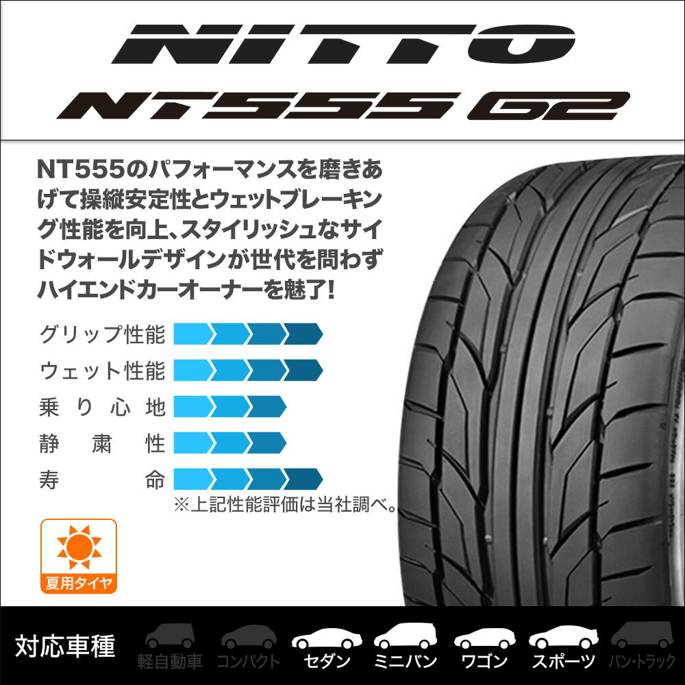 新品 サマータイヤ ホイール4本セットKYOHO シュタイナー FTXオニキスブラック×リムポリッシュ19インチ 8.0JNITTO NT555 G2 215/35R19 85Y XL