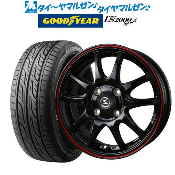 [5/18]ストアポイント3倍!!新品 サマータイヤ ホイール4本セットBADX エスホールド S-5V15インチ 4.5Jグッドイヤー イーグル LS2000 ハイブリッド2(HB2)165/50R15