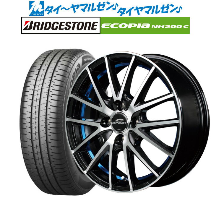 [5/23～26]割引クーポン配布新品 サマータイヤ ホイール4本セットMID シュナイダー RX2715インチ 5.5Jブリヂストン ECOPIA エコピア NH200C185/60R15