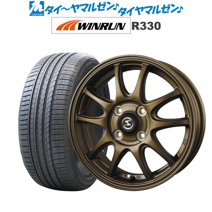 [5/9～15]割引クーポン配布新品 サマータイヤ ホイール4本セットBADX エスホールド S-5V15インチ 4.5JWINRUN ウインラン R330165/50R15