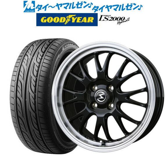 [5/18]ストアポイント3倍!!新品 サマータイヤ ホイール4本セットBADX エスホールド S-8M15インチ 4.5Jグッドイヤー イーグル LS2000 ハイブリッド2(HB2)165/55R15