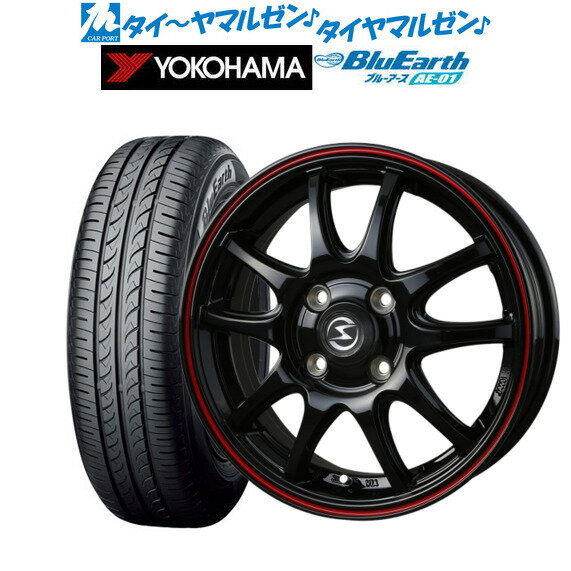 [5/18]ストアポイント3倍!!新品 サマータイヤ ホイール4本セットBADX エスホールド S-5V14インチ 4.5Jヨコハマ BluEarth ブルーアース (AE-01)165/55R14