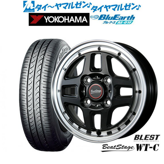 新品 サマータイヤ ホイール4本セットニューレイトン ビートステージ WT-C14インチ 4.5Jヨコハマ BluEarth ブルーアース (AE-01F)165/70R14