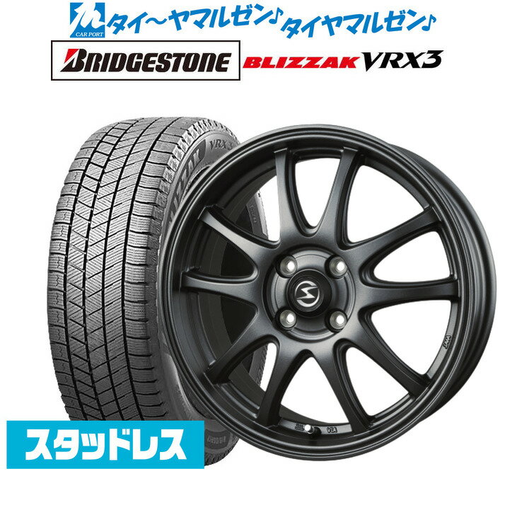 [5/18]ストアポイント3倍!!新品 スタッドレスタイヤ ホイール4本セットBADX エスホールド S-5V15インチ 4.5Jブリヂストン BLIZZAK ブリザック VRX3165/55R15