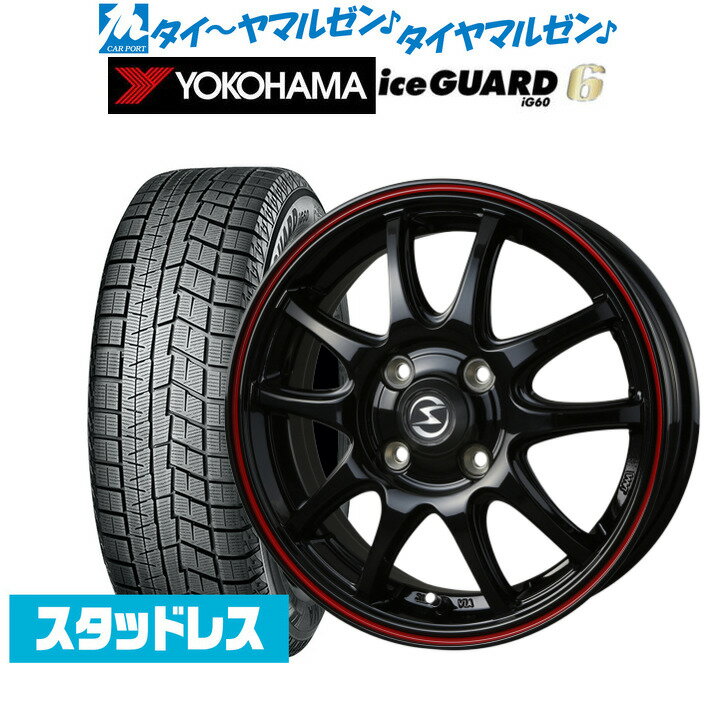 [5/18]ストアポイント3倍!!新品 スタッドレスタイヤ ホイール4本セットBADX エスホールド S-5V15インチ 4.5Jヨコハマ アイスガード IG60165/60R15