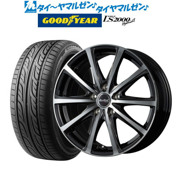 [5/9～15]割引クーポン配布新品 サマータイヤ ホイール4本セットMID ユーロスピード V2517インチ 7.0Jグッドイヤー イーグル LS2000 ハイブリッド2(HB2)215/45R17