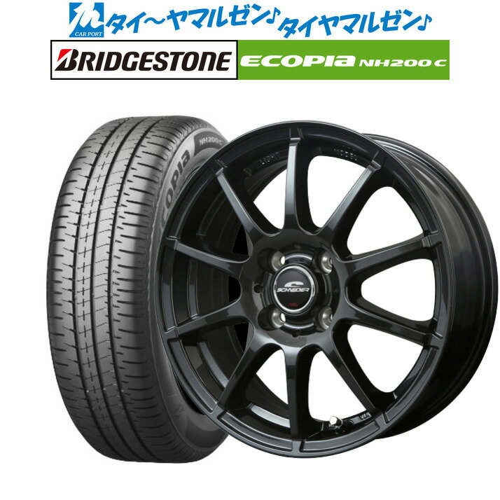 [5/18]ストアポイント3倍!!新品 サマータイヤ ホイール4本セットMID シュナイダー スタッグ16インチ 6.0Jブリヂストン ECOPIA エコピア NH200C185/55R16