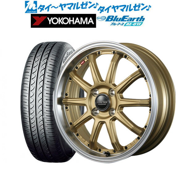 [5/18]ストアポイント3倍!!新品 サマータイヤ ホイール4本セットニューレイトン バーンズテック S10-DP16インチ 6.0Jヨコハマ BluEarth ブルーアース (AE-01F)195/55R16