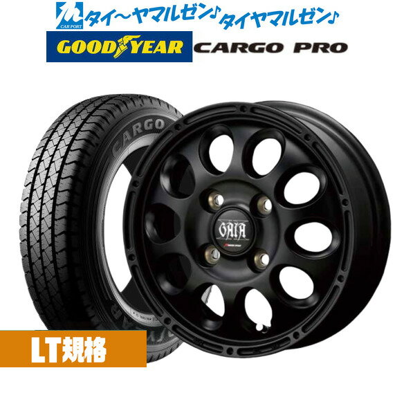 新品 サマータイヤ ホイール4本セットMID ガイア X(クロス)12インチ 4.0Jグッドイヤー カーゴ プロ145/80R12