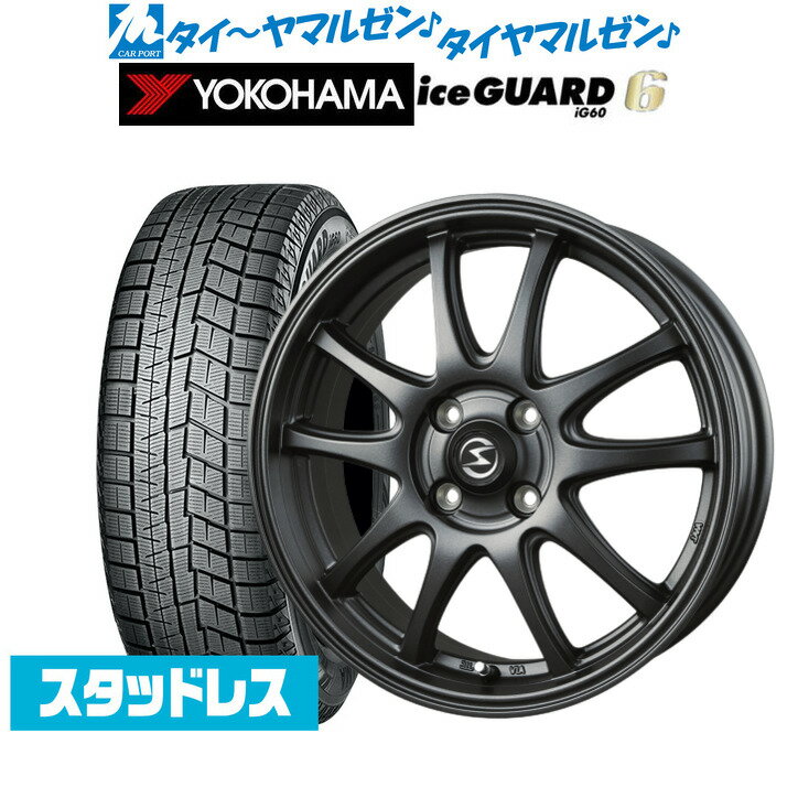 [5/18]ストアポイント3倍!!新品 スタッドレスタイヤ ホイール4本セットBADX エスホールド S-5V15インチ 4.5Jヨコハマ アイスガード IG60165/55R15