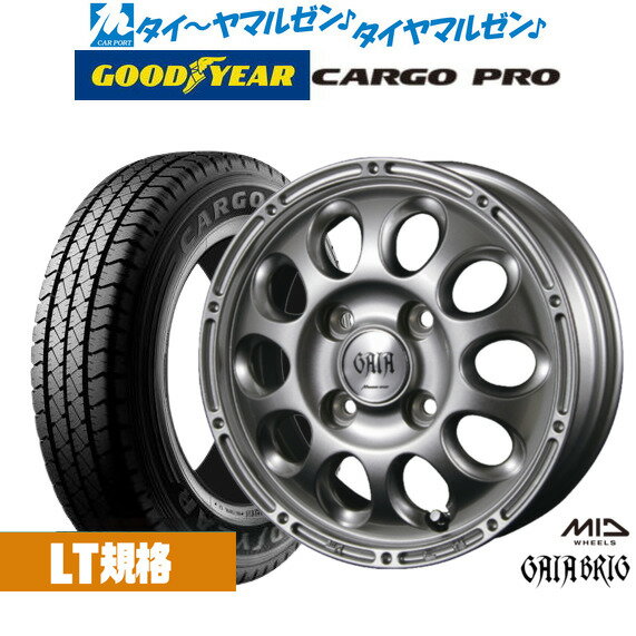 新品 サマータイヤ ホイール4本セットMID ガイア ブリッグ12インチ 3.5Jグッドイヤー カーゴ プロ145/80R12