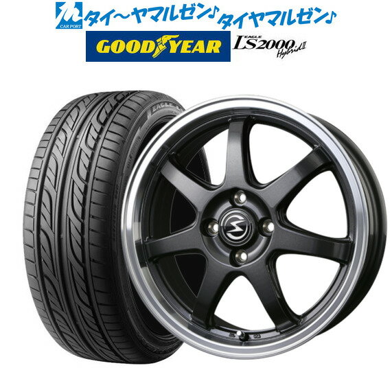 [5/9～15]割引クーポン配布新品 サマータイヤ ホイール4本セットBADX エスホールド S-7S15インチ 4.5Jグッドイヤー イーグル LS2000 ハイブリッド2(HB2)165/55R15