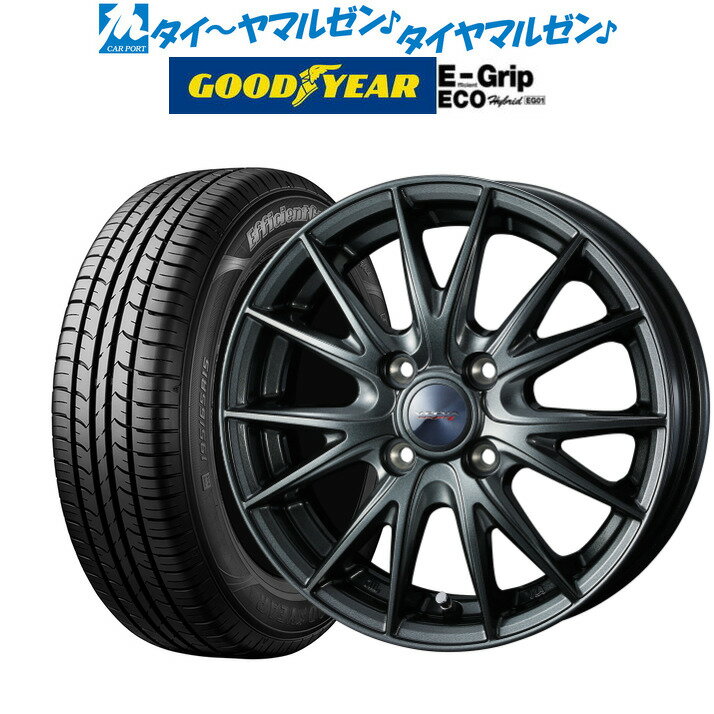 [5/9～15]割引クーポン配布新品 サマータイヤ ホイール4本セットウェッズ ヴェルヴァ SPORT2 (スポルト2)14インチ 4.5Jグッドイヤー エフィシエント グリップ エコ EG01155/65R14