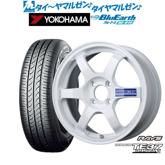 [超ポイントバック祭]P5倍新品 サマータイヤ ホイール4本セットレイズ ボルクレーシング TE37 グラベル215インチ 6.0Jヨコハマ BluEarth ブルーアース (AE-01F)175/65R15