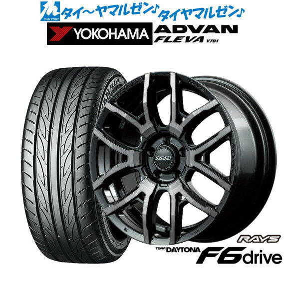 [6月20日]割引クーポン配布新品 サマータイヤ ホイール4本セットレイズ チームデイトナ F6ドライブ18インチ 7.5Jヨコハマ ADVAN アドバン フレバ V701225/40R18