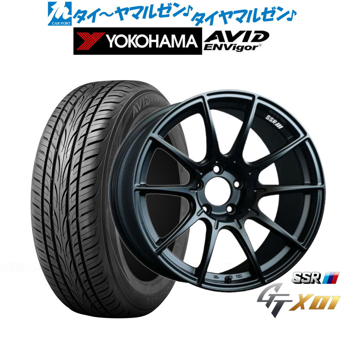 [6/18]最大100%ポイントバック！要エントリー新品 サマータイヤ ホイール4本セットタナベ SSR GT X0118インチ 7.5Jヨコハマ AVID エンビガー (S321)225/55R18