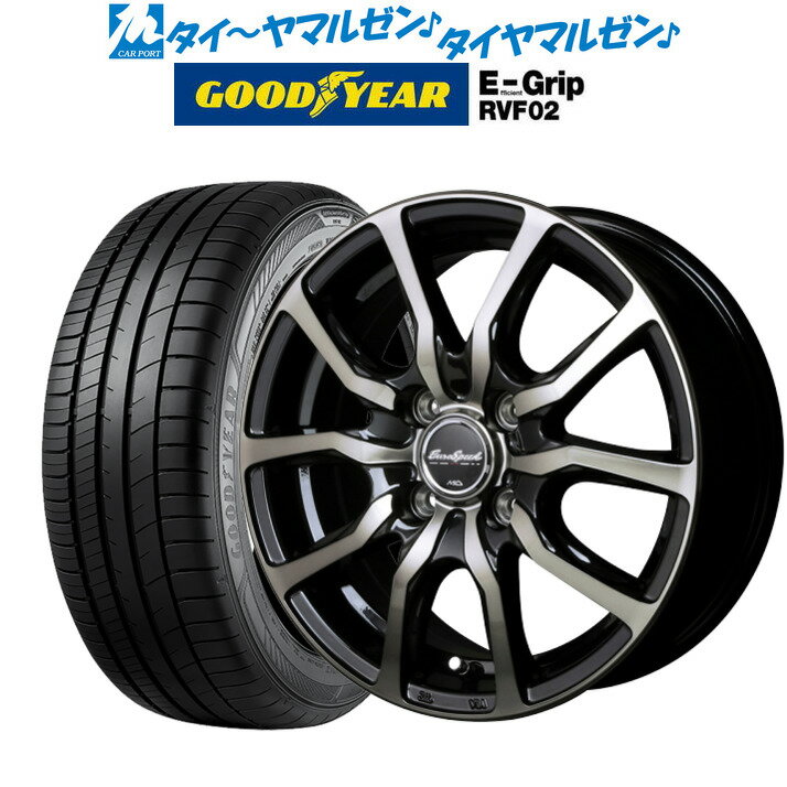 [6/4～10]割引クーポン配布新品 サマータイヤ ホイール4本セットMID ユーロスピード D.C.5215インチ 5.5Jグッドイヤー エフィシエント グリップ RVF02175/65R15